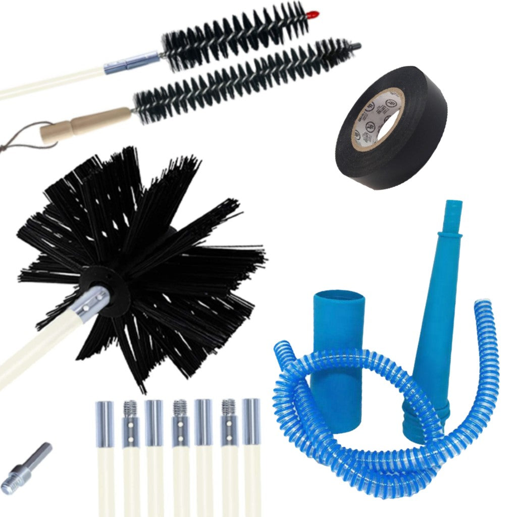 Long Flexible Dryer Vent Cleaner Kit With Lint Brush And