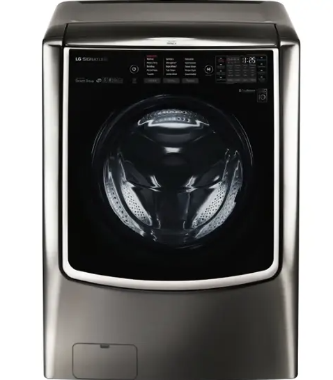 5.8 cu. ft. LG SIGNATURE Front Load Washer in Black Stainless Steel - WM9500HKA