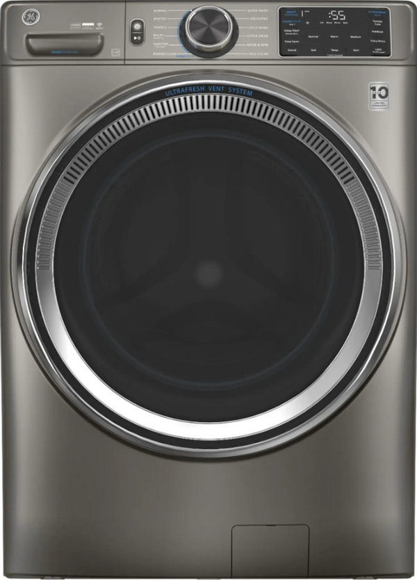 USED - GE® ENERGY STAR® 4.8 cu. ft. Capacity Smart Front Load Steam Washer with SmartDispense™ UltraFresh Vent System with OdorBlock™ and Sanitize + Allergen - GFW650SPNSN