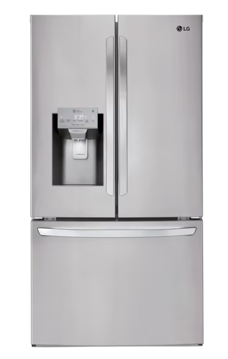 LG - 26.2 Cu. Ft. French Door Smart Refrigerator with Dual Ice Maker - Stainless Steel - LFXS26973S