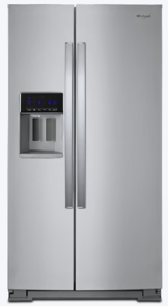 Whirlpool 28.4-cu ft Side-by-Side Refrigerator with Ice Maker, Water and Ice Dispenser (Fingerprint Resistant Stainless Steel) -  WRS588FIHZ04