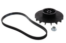 WH03X32217Kit 1/2 HP Motor Pulley, Nut and Belt for GE Top Load Washers